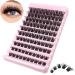 Bransfy Cluster Lashes D Curl 100 Pcs Individual Lash Clusters False Eyelashes Extension Natural Look Reusable Mix DIY Eyelash Extension Super Thin Band Soft & Comfortable(B03-0.07 D 8-16mm) Fascinating Clusters