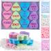 JOYIN 12 Packs Valentine s Day Heart Shape Bath Bomb with Cards for Valentine Party Favors Valentine Exchange Gifts Valentine s Greeting Cards
