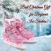Xino Sports Deluxe Adjustable Ice Skates - Black/Pink, Faux Fur Padding, Reinforced Ankle Support - Pink Small Junior 13-3 - Buy Online on SooperMarket.com