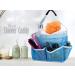 Mesh Shower Bag - 9-Pocket Blue Organizing Bathroom Toiletry Essentials - Buy Online on SooperMarket.com