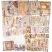 Knaid 200 Pieces Vintage Ephemera Bundle Junk Journal Kit Scrapbook Supplies Paper Sticker Material Pack for Art Journaling Bullet Journals Planners Collage Decoupage Crafter Gifts (Cottagecore)