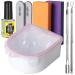 Nail Soaking Bowl  Teenitor Soak Off Gel Polish Dip Powder Remover  Manicure Bowl for Hand  Cuticle Remover Tools  Nail Brush  Cuticle Pusher Cuticle Pusher Oil  Cuticle Peeler Nail File Buffer