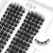 14 Pairs Lash Clusters 140 PCS DIY Eyelash Extension D Curl Cluster Lashes Individual Lashes Cluster Lashes Wisps Reusable Eyelash Segments Professional Makeup for Self-application (Devil 05-D)