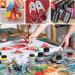 Jacquard Fabric Paint Set - 8 Colors, 2.25oz Bottles, Permanent All-Surface Paint with Brushes - Buy Online on SooperMarket.com