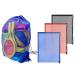 AceAcr 18"x27" Mesh Gear Bag Diving Backpack Drawstring Net Bag for Snorkel Equipment Gym Beach Sports Balls Laundry Orange+Blue+Black