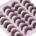 Wispy Lashes Natural False Eyelashes Fluffy 16mm Cat Eye Lashes Pack 5D 14 Pairs Fake Eyelashes by TNFVLONEINS B02 - Buy Online on SooperMarket.com