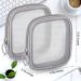 4-Piece Gray Mesh Travel Toiletry Bag Set - Portable Cosmetic Makeup Pouch with Zipper for Daily Accessories - Buy Online on SooperMarket.com