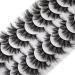 wiwoseo False Eyelashes Mink Fluffy Lashes Dramatic Fluffy Volume Eyelashes Cat Eyes Lashes 3D Effect Long Thick False Lashes 10 Pairs Pack