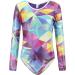 Kql Starry Girls Gymnastics Leotard 7-8 Years | Sparkly Dancewear for Kids 5-14Years | Rainbow Geometric Training Costume - Buy Online on SooperMarket.com