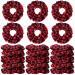 24 Pieces Christmas Buffalo Plaid Hair Scrunchies Hair Tie Rope Christmas Hair Bands Xmas Elastics Bobbles for Girls  Women Hair Accessories(Black Red Plaid)