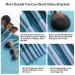 BS-MALL Makeup Brush Set 14Pcs Professional Synthetic Brushes for Foundation, Powder, Concealer, Eye Shadows, Blush - Deep Starry Blue - Buy Online on SooperMarket.com