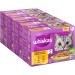 Whiskas 1 + cat food poultry selection in jelly 12x85g (4 packs) - high -quality wet food for adult cats in 48 portion bags Poultry selection (jelly)