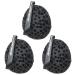 Spclsim Bath Shower Sponge Body Scrubber Loofah Sponge Gentle Body Exfoliating Loofahs Pouf Cleaning Body Luffa Sponge for Women Men Kid (Black-3 PCS)