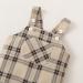 Puseky Baby Boy 3-6 Months Black Romper with Plaid Suspenders Overall Pants - Buy Online on SooperMarket.com