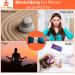 Blissful Being Lavender Eye Pillow - Hot/Cold Weighted Satin Eye Mask for Sleeping, Yoga, Meditation - Aqua with Minky Strap Cover - Gifts for Women, Birthday, Teachers - Buy Online on SooperMarket.com