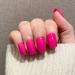 Buy Novo Ovo Neon Pink Holographic Press On Nails - Medium Angular Artificial Fingernails for Easy Application | International Shipping Available - Buy Online on SooperMarket.com