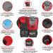 Defy Sports Premium Faux Leather Kickboxing Gloves | Gel Infused with Thumb Support | Skull Design Red 10 oz | Men and Women - Buy Online on SooperMarket.com