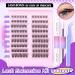 PHKERATA Wispy Cluster Lashes Kit - 108Pcs C Curl Natural Eyelash Clusters with Bond, Seal, and Tweezers | Individual Eyelashes Extension Set (0.07D 8-16MM) - Natural Look - Buy Online on SooperMarket.com