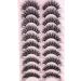 False Eyelashes Faux Mink Fluffy Cat Eye Lashes 3D Dramatic Natural Eyelash Wispy Curly Full Volum 10 Pairs Charming - Buy Online on SooperMarket.com