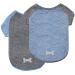 KYEESE 2 Pack Dog Shirts Quick Dry Raglan Sleeve Quick Dry Soft Stretchy Small Medium Dog T-Shirts with Reflective Label Lightweight Dog Clothes 21" Chest 2Pack(Blue+Grey)