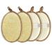 Natural Luffa swam peeling body clothes (4 pieces) from environmentally friendly and biodegradable shower loofah sponge Luffa for women and men 4 pieces (1 Pack) brown
