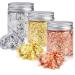 YULIKTOR Gold Foil Flakes for Resin,3 Bottles Metallic Foil Flakes 15 Gram,Imitation Gold Foil Flakes Metallic Leaf for Nails, Painting, Crafts,Slime and Resin Jewelry Making,Gold,Silver,Copper Colors Gold, Silver, Copper Colors
