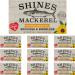 10 Pack of Shines Wild Mackerel in Sunflower Oil - Skinless & Boneless - Canned Fish High in Omega 3-10 x 125g Cans