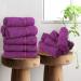 ERINA Cotton Washcloths Set of 12 - Heavy GSM 100% Pure Combed Cotton - Highly Absorbent Face Towels - Quick Drying Fingertip Towels - 12x12 Inch - Plum - Buy Online on SooperMarket.com