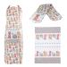 Cotton Kitchen Towel Adjustable Bib Apron Heat Resistant Double Oven Mitt - 100% Cotton Kitchen Gift Set of 3 - Cooking Baking Gifts for Cat Lovers - Machine Washable (Happy Cats Multicolor)