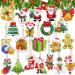 21 Pcs DIY Diamond Key Chain Ornaments 5D Key Ring Rhinestone Pendant Decorative Hanging Ornament Art Kits Diamond Art Christmas Ornaments for Kids (Cute Style)