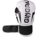 GINGPAI Leather Boxing Gloves for Men & Women | Punching Bag Kickboxing Muay Thai Gloves 8oz in White Black | Premium Quality - Buy Online on SooperMarket.com