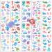 Qpout 20 Sheets Sea Animals Temporary Tattoos Glitter Tattoos for Kids  Ocean Fake Tattoos for Kids Party Favors  Dolphin Shark Octopus Fish Glitter Tattoo Stickers Sea Animals Tattoos