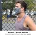 MISSION Sport Mask - Adjustable Strap for Custom Fit | Breathable & Reusable Face Cover in Navy Blue - Buy Online on SooperMarket.com
