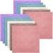 12 Pieces Microfiber Facial Wash Cloth Makeup Remover Cloths Reusable Face Wash Cloth Cleansing Towel Soft Face Washcloth for Face, 10 x 10 Inch(Pink, Green, Brown, Purple, Blue, Beige)