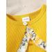 Puseky Toddler Girl Floral Print Dress and Cardigan Set, Yellow, 4-5 Years - Buy Online on SooperMarket.com