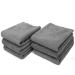 S&T INC. Microfiber Gym Towels for Sweat, Yoga Sweat Towel for Home Gym, Microfiber Workout Towels for Gym, 16 Inch x 27 Inch, 6 Pack Grey 6 Pack