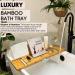 Luxury Eco-Friendly Bamboo Bath Tray | Sustainable Bathroom Accessories | Perfect Gift for Relaxation - Buy Online on SooperMarket.com