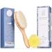 Fephas Wooden Baby Goat Hair Brush for Newborns and Toddlers | Soft Goat Hair & Silicone Brush for Cradle Cap | Great Addition to Baby Registry - Buy Online on SooperMarket.com