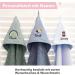 Personalized Pink Hooded Baby Towel (75x75cm) - 100% Cotton | Upstitch Studio - Buy Online on SooperMarket.com