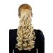 Hairpiece braid light blonde approx. 45cm curls butterfly clip extension XF-0070-24B
