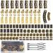 110 PCS Viking Beard Beads  AngleKai Gold Hair Accessories for Viking Hair Beads Beard Braiding Kits for Men and Women Clear Gold
