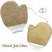 Bath Exfoliating Shower Gloves Set - 3 Scrubber Mitts for Dead Skin Removal & Soft Body, Bamboo Loofah, Sisal & Jute - Back, Neck, Face Use - Buy Online on SooperMarket.com