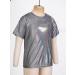 FEESHOW Kids Girls Sparkly Metallic Shiny T-Shirt | Boys Short Sleeves Loose Dance Costume | Black | 9-10 Years - Buy Online on SooperMarket.com