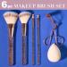 Expressions 6pc Rose Gold Makeup Brush Set with Eyelash Curler & Beauty Blender | Premium Cosmetic Brushes for Contouring & Highlighting - International Shipping Available - Buy Online on SooperMarket.com