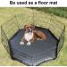 LAOZZ 24 Inch 8 Panel Black Dog Playpen Cover - Sun/Rain Proof Top Cover for Indoor and Outdoor Pet Playpen - Shade and Security for Dogs - Fits 24-36 Inch Playpens - Buy Online on SooperMarket.com
