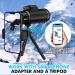 JiaSifu 40x60 Monocular Telescope with Smartphone Adapter - BAK4 Prism, FMC Lens, Low Light Vision - Ideal for Wildlife, Hunting, Camping - Black - Buy Online on SooperMarket.com