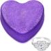 Size 5 Cosmic Love Heart Bath Bomb with Jewelry | USA-Made Skin Moisturizing Fizzie | Purple | 1 Count - Buy Online on SooperMarket.com