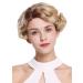 WIG ME UP DW-2054-HH-MF 12/613YS12 Women's Human Hair Short Wavy Ombre Lace Front Wig - Brown & Light Blonde - Buy Online on SooperMarket.com