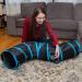 PetLike S-Way Cat Tunnel: Collapsible Interactive Hideaway Toy with Ball - Black - Buy Online on SooperMarket.com