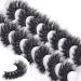 Mink Lashes Fluffy Eyelashes Mink Wispy Dramatic False Eyelashes Thick Volume 6D Effect Lashes C Curl 20MM Long Fake Eyelashes Pack by PHKERATA 7 Pairs B-20MM